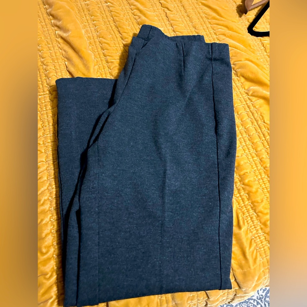 J‎ Jill ponte pull on slim leg gray career pants medium